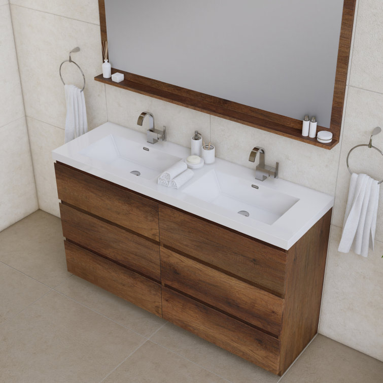 Ebern Designs Arjina 60" Double Bathroom Vanity Set Wayfair